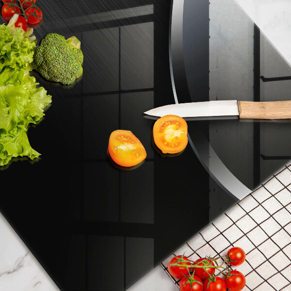 Skleněná deska za sporák Kovová abstrakce