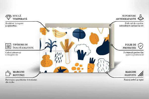 Skleněná deska za sporák Jídlo ilustrace