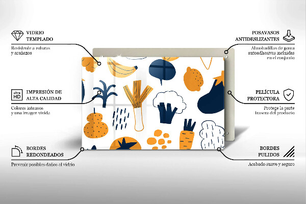 Skleněná deska za sporák Jídlo ilustrace