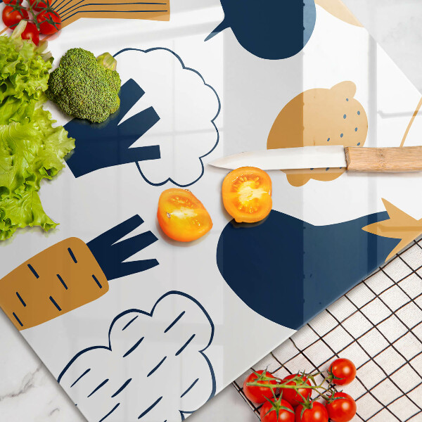 Skleněná deska za sporák Jídlo ilustrace