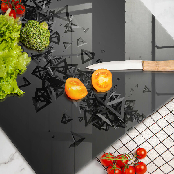 Skleněná deska za sporák Abstraktní 3D tvary