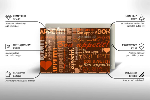 Skleněná deska za sporák Bon appetit