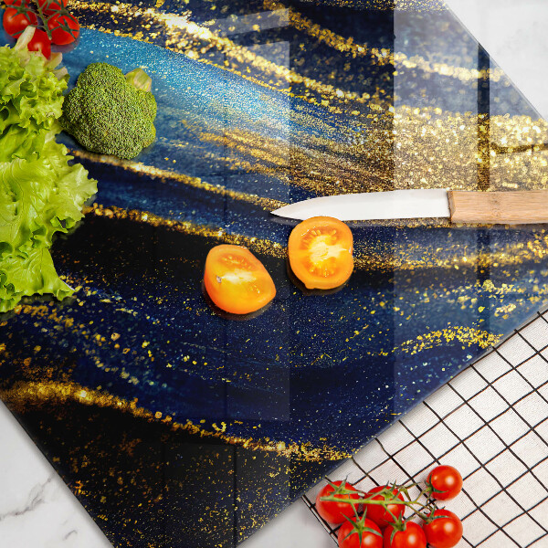 Skleněná deska za sporák Námořnická modrá abstrakce