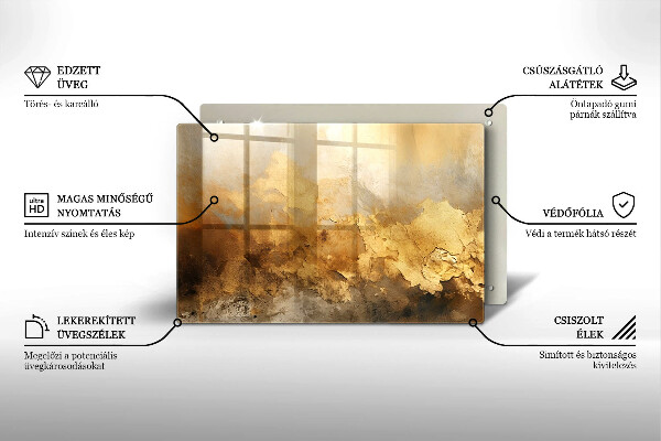 Skleněná deska za sporák Bohatá textura