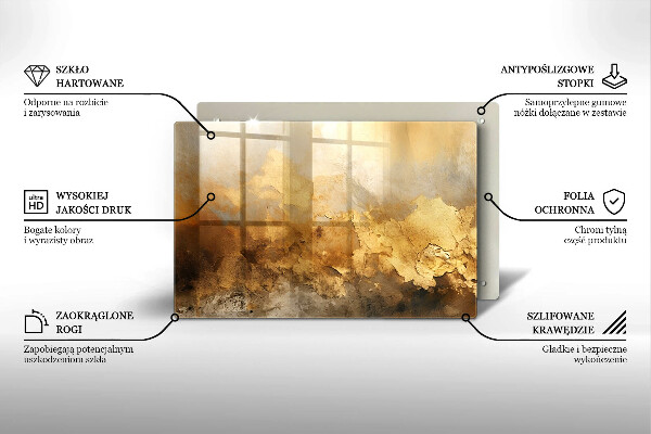 Skleněná deska za sporák Bohatá textura