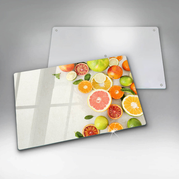 Skleněná deska za sporák Citrusové plody