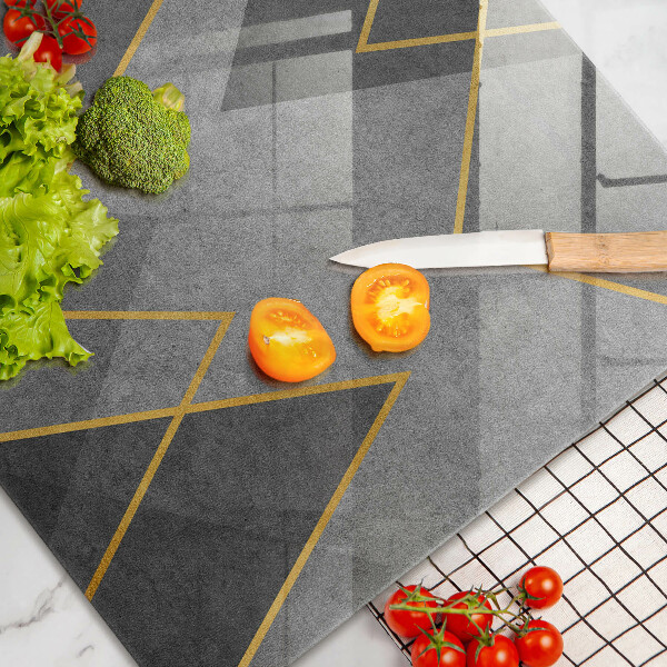 Skleněná deska za sporák Ostré tvary