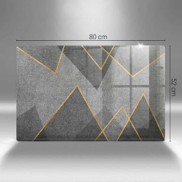 Skleněná deska za sporák Ostré tvary