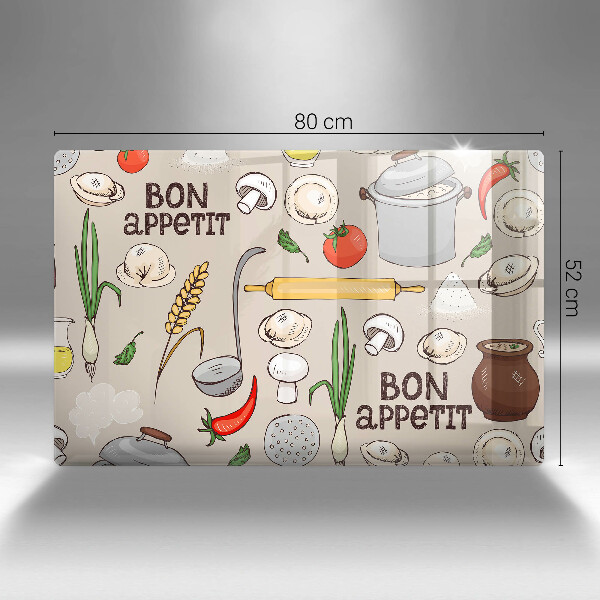 Skleněná deska za sporák Ilustrace kuchyně