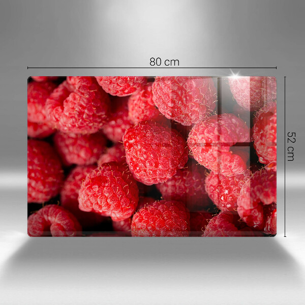 Skleněná deska za sporák Malinové ovoce