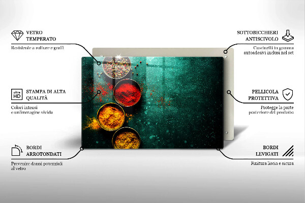Skleněná deska za sporák Orientální koření