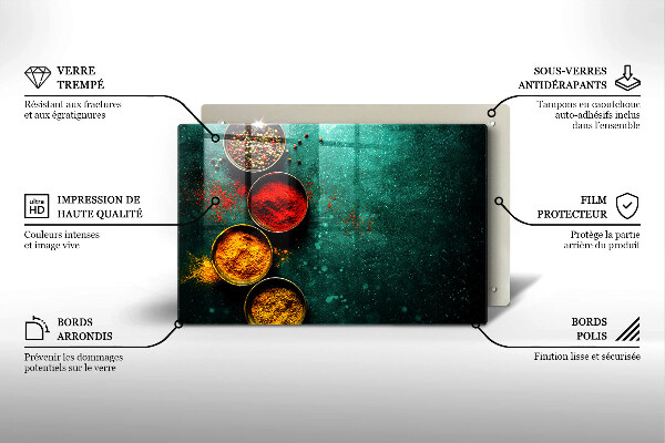 Skleněná deska za sporák Orientální koření