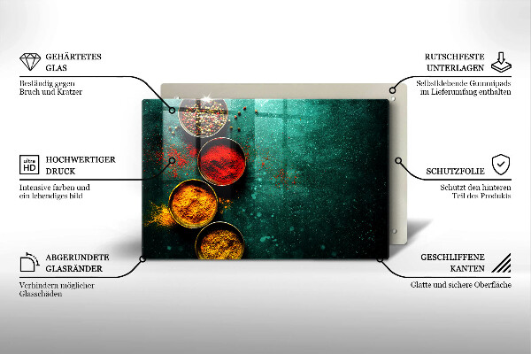 Skleněná deska za sporák Orientální koření