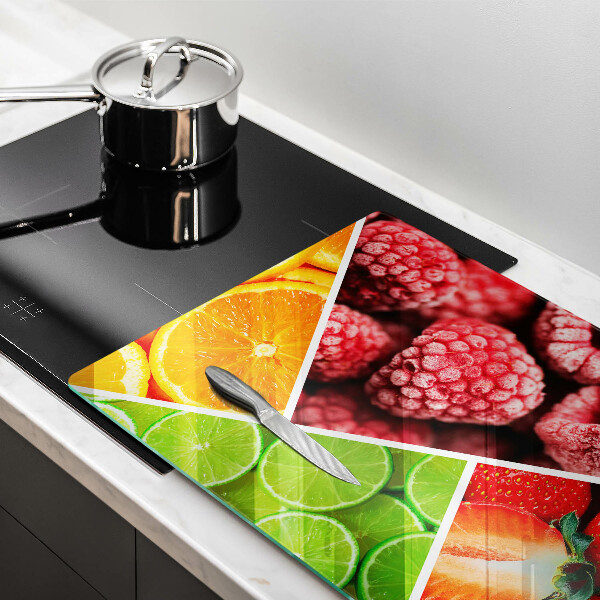 Skleněná deska za sporák Barevné ovoce