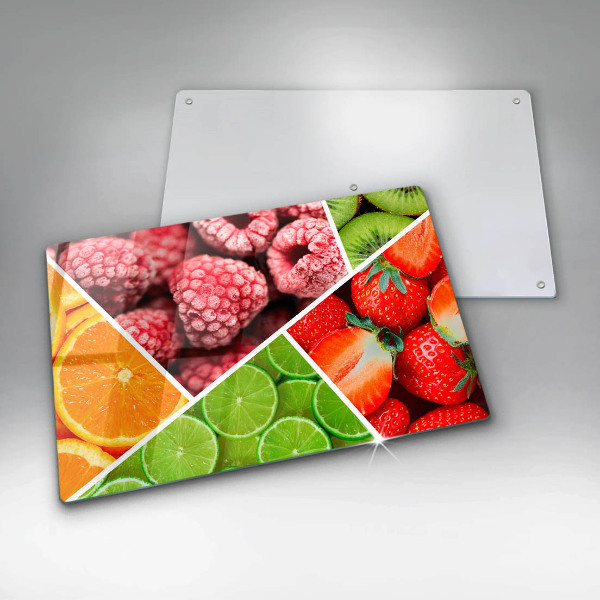 Skleněná deska za sporák Barevné ovoce