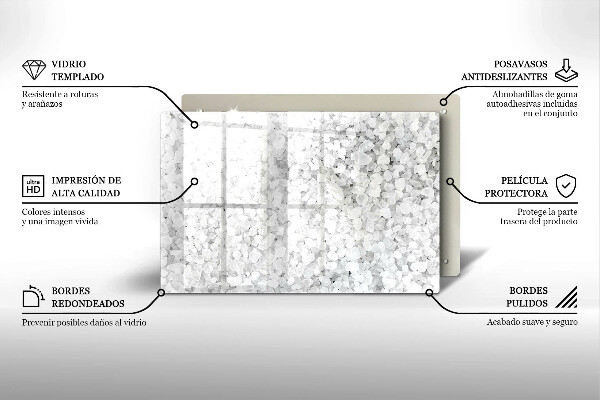 Skleněná deska za sporák Krystaly soli