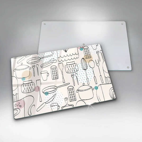 Skleněná deska za sporák Kuchyňské doplňky