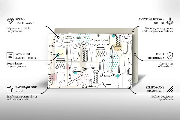 Skleněná deska za sporák Kuchyňské doplňky