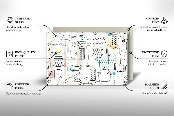 Skleněná deska za sporák Kuchyňské doplňky