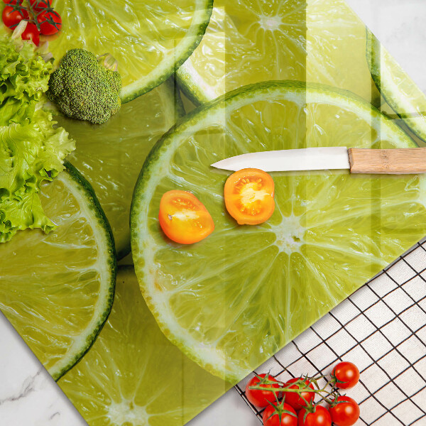 Skleněná deska za sporák Plátky limetky