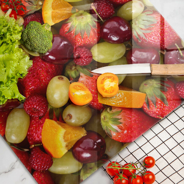 Skleněná deska za sporák Letní ovoce