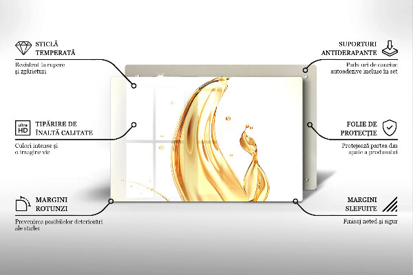 Skleněná deska za sporák olivový olej