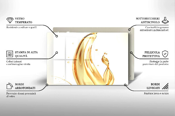 Skleněná deska za sporák olivový olej