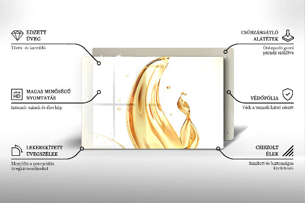 Skleněná deska za sporák olivový olej