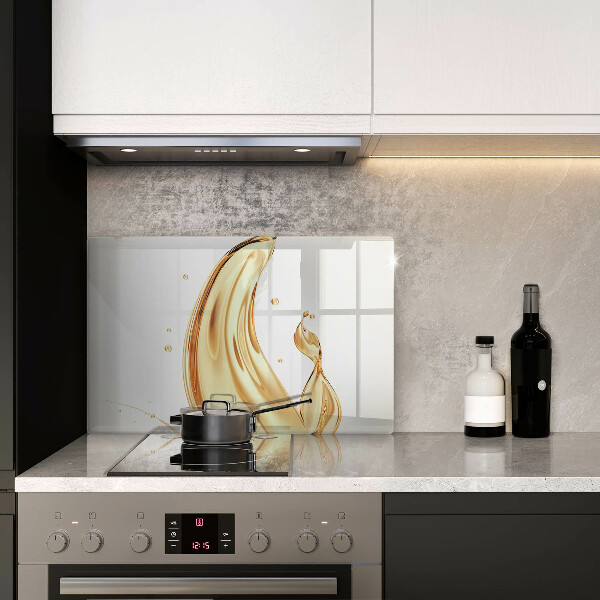 Skleněná deska za sporák olivový olej