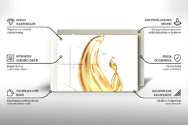 Skleněná deska za sporák olivový olej