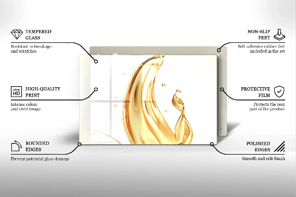 Skleněná deska za sporák olivový olej