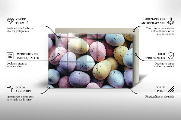 Skleněná deska za sporák velikonoční vajíčka