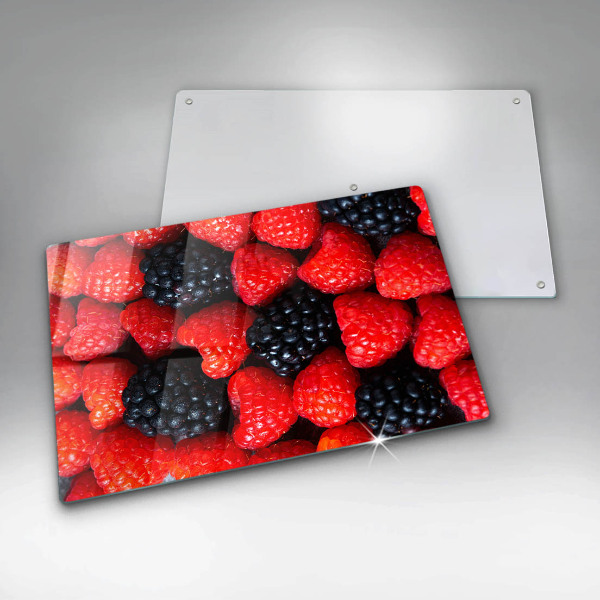 Skleněná deska za sporák Maliny a ostružiny