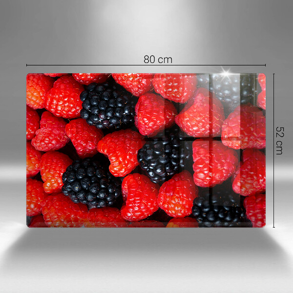 Skleněná deska za sporák Maliny a ostružiny