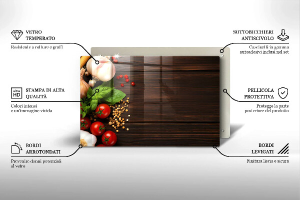 Skleněná deska za sporák Zelenina na stole