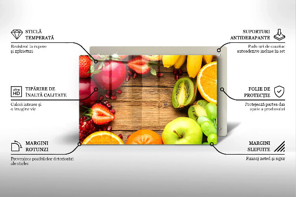 Skleněná deska za sporák Čerstvé ovoce