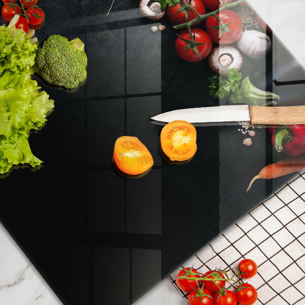 Skleněná deska za sporák Barevná zelenina