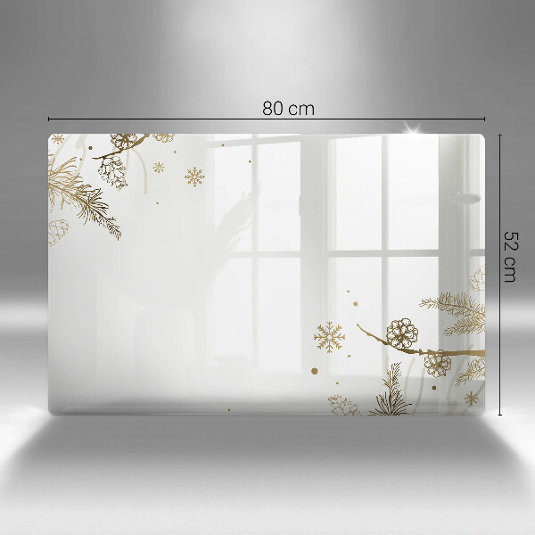 Skleněná deska za sporák Zimní dekorace