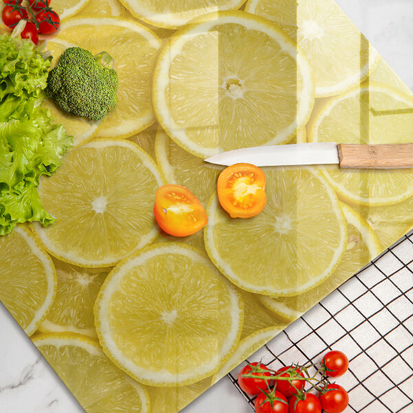Skleněná deska za sporák Citronové ovoce