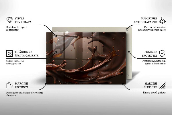 Skleněná deska za sporák Tekutá čokoláda