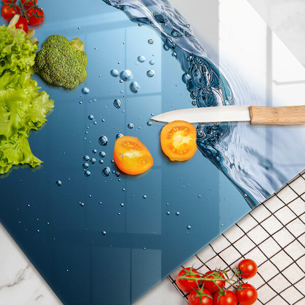 Skleněná deska za sporák Modrá voda