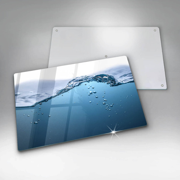 Skleněná deska za sporák Modrá voda