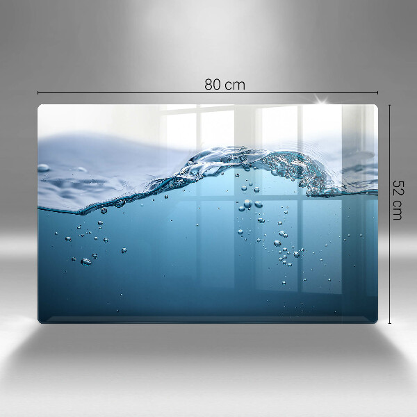 Skleněná deska za sporák Modrá voda