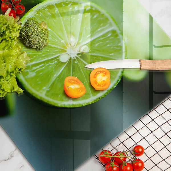 Skleněná deska za sporák Limetkový citrus