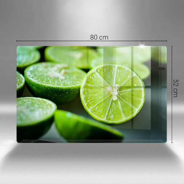 Skleněná deska za sporák Limetkový citrus