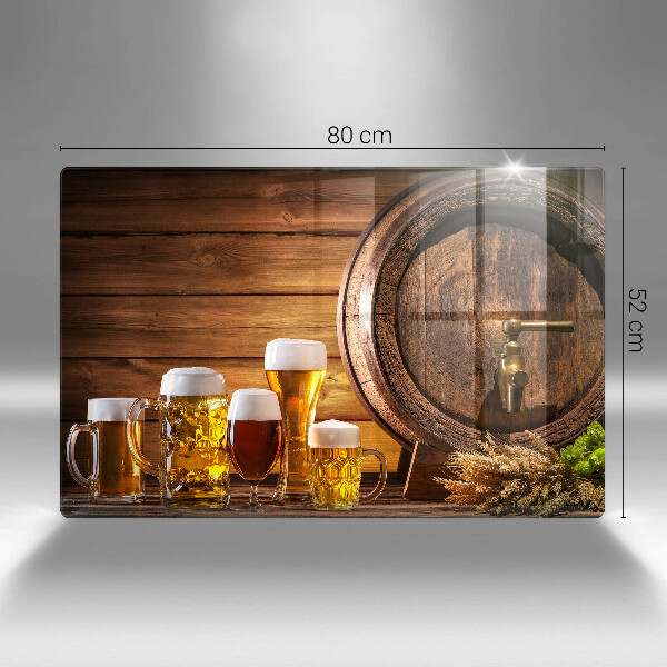 Skleněná deska za sporák Sud piva