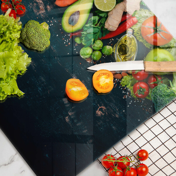 Skleněná deska za sporák Ovoce a zelenina