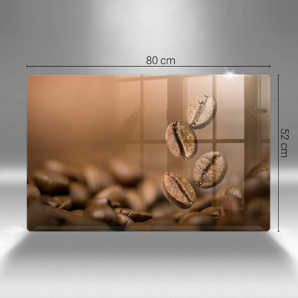 Skleněná deska za sporák Kávová zrna