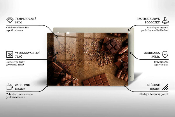 Skleněná deska za sporák Čokoládové sladkosti