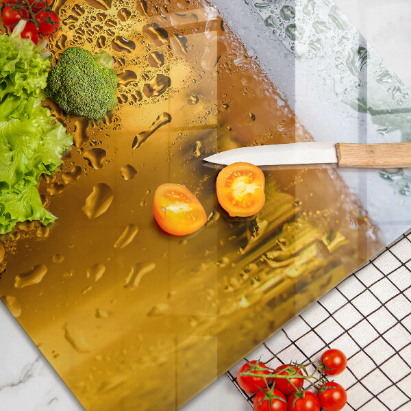 Skleněná deska za sporák Mokrá sklenice piva